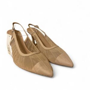 a new day Tan Pointed Slingback Heels